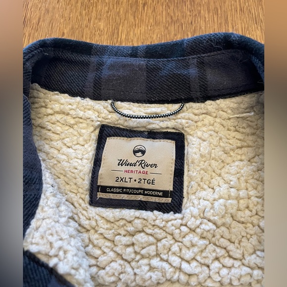 Marks Warehouse - Wind River Sherpa Lined Flannel Shacket - Picture 3 of 6